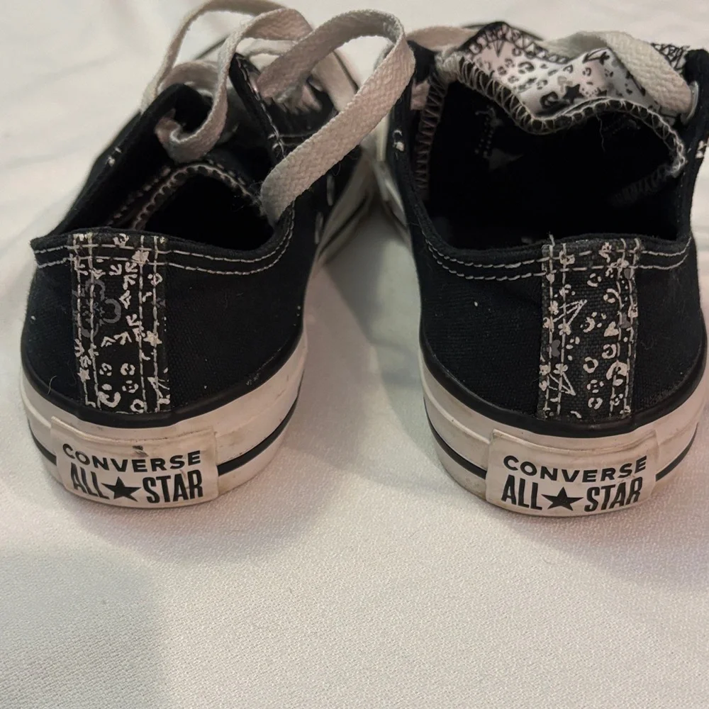 Converse Chuck Taylor Double Tongue Kids / Juniors Black and White Sneakers